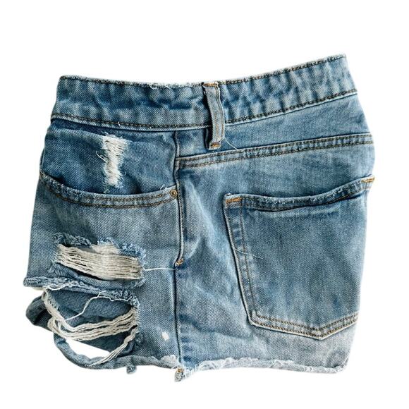 Billabong Drift Away Shorts Size 26 Cheeky Distressed Ripped Raw Hem - Picture 4 of 5